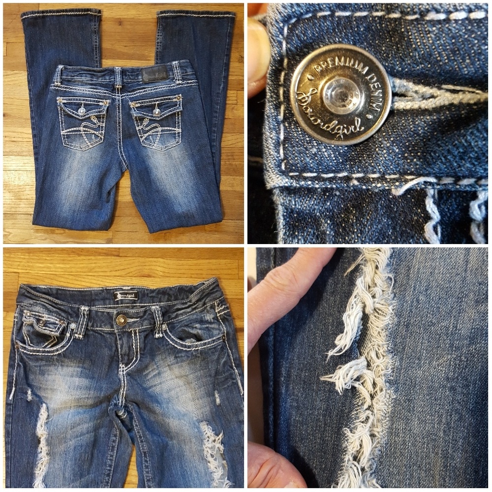 Soundgirl perfectly distressed Jeans size7 👌